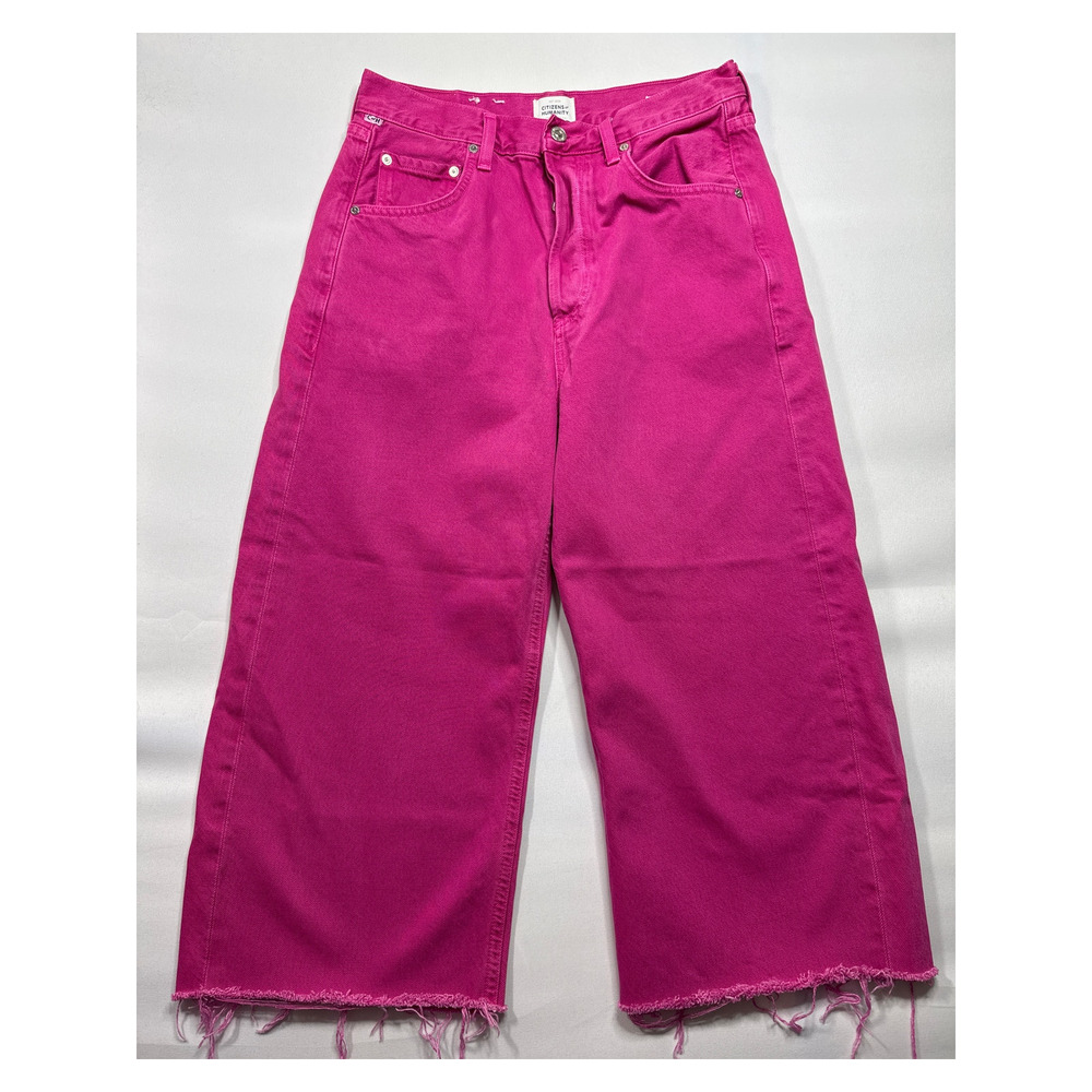 Citizens of Humanity Women's Ayla Undone Hem Crop Pink  Jeans -27 (28x20.5)*